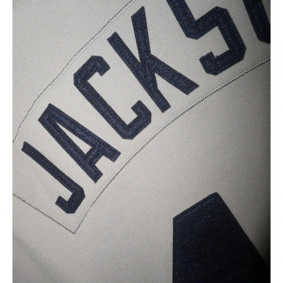 Nike New York Yankees Reggie Jackson Cooperstown Collection Sweatshirt Jersey 2X - Picture 9 of 13